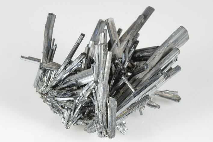 Lustrous, Metallic Stibnite Crystal Spray - China #175830